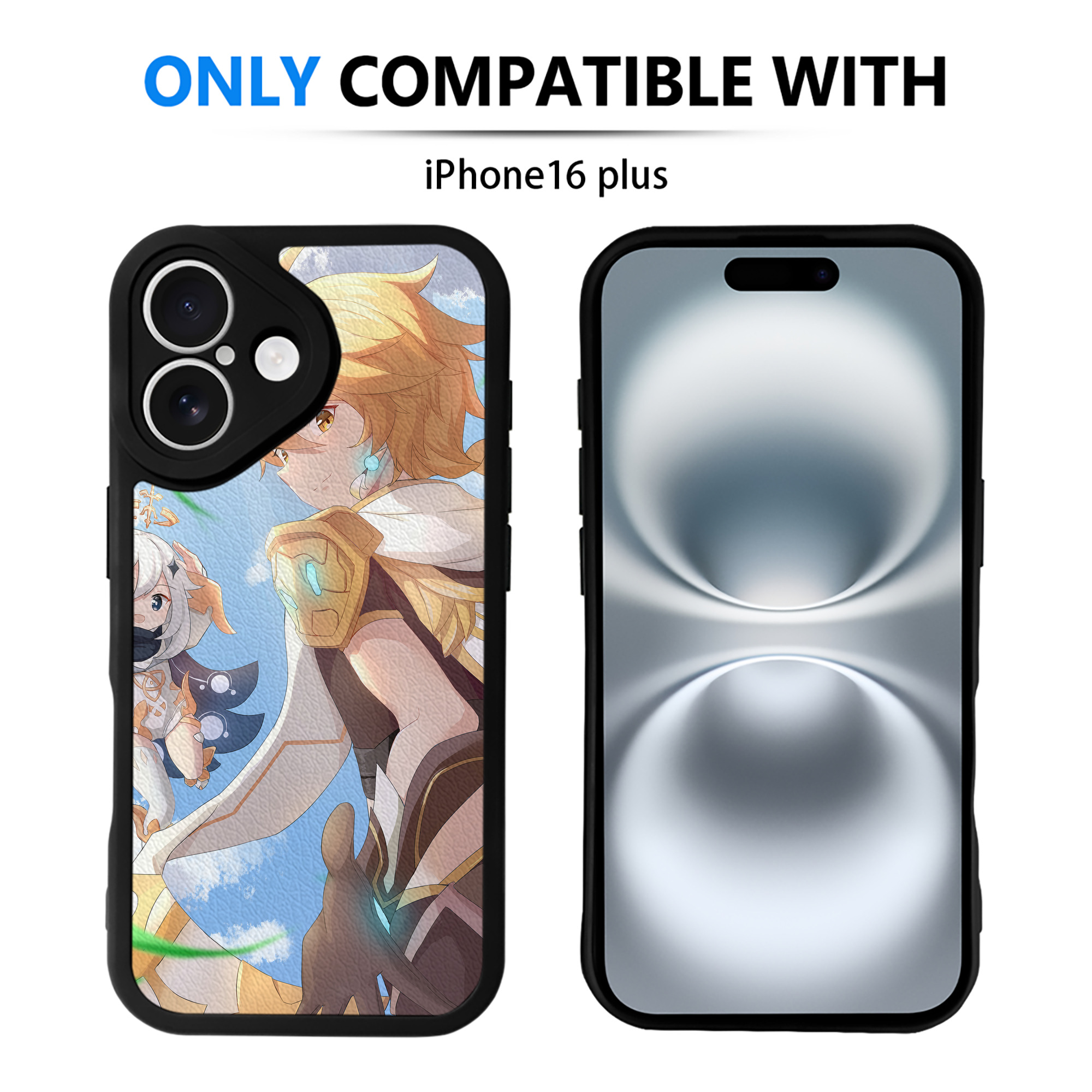 げんし神 genshin 【iPhone 16シリーズ対応】シリコンスマホケース（レザー調） 材質：シリコン